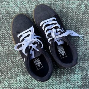 Vans Youth Size 5 Black and Tan Shoes